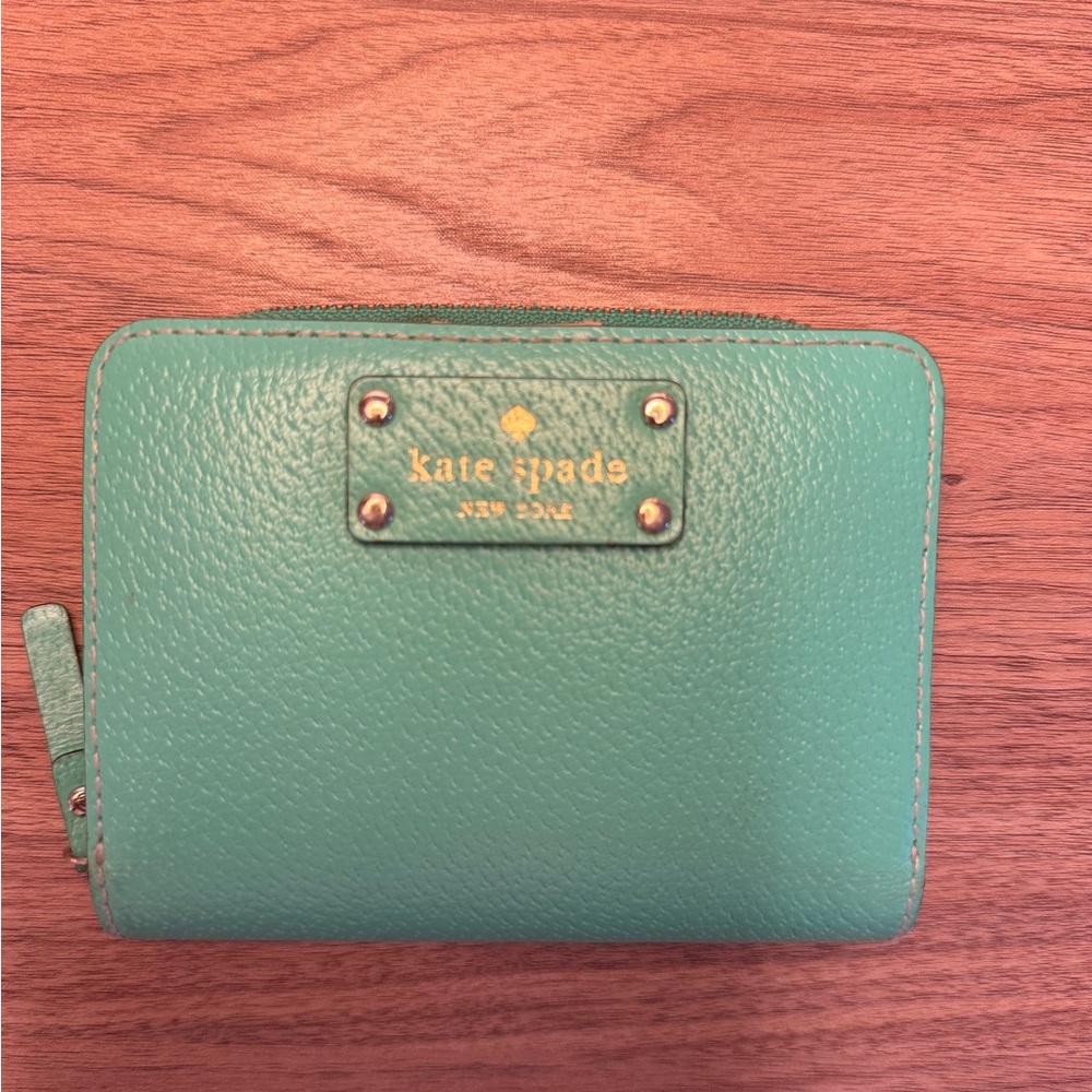 Kate Spade Green Pebbled Leather Wallet